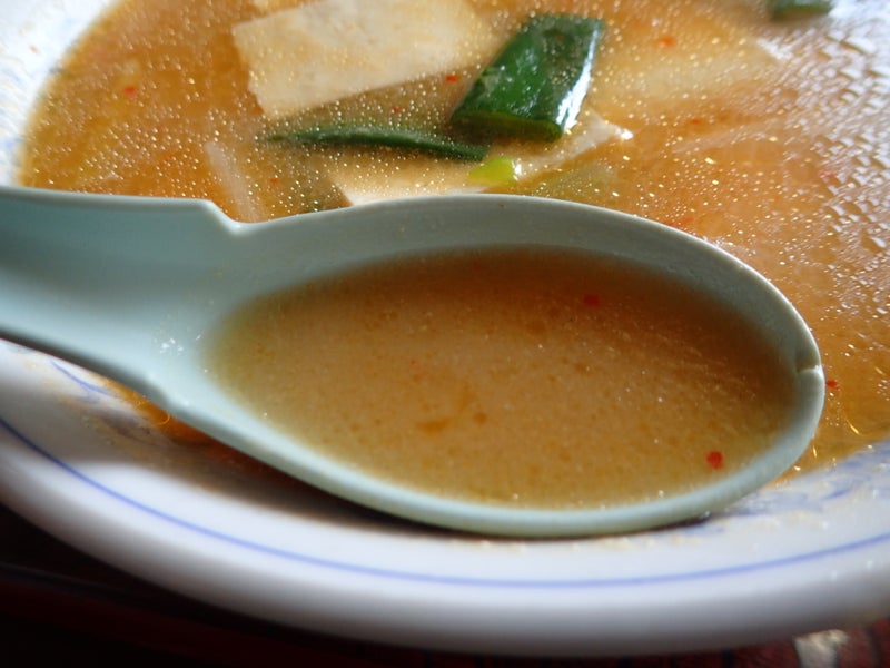豆腐みそラーメンのスープ