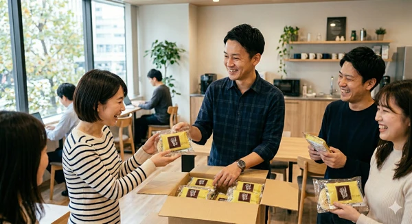 職場のランチでシェア