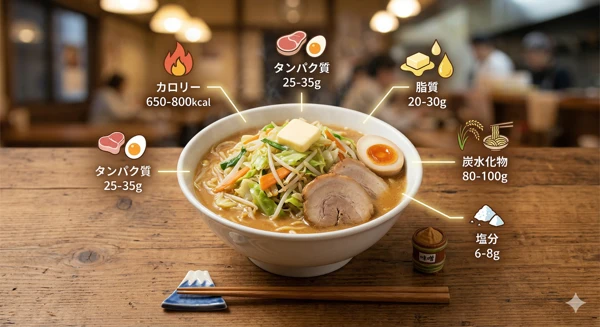 信州みそらーめんの栄養表示