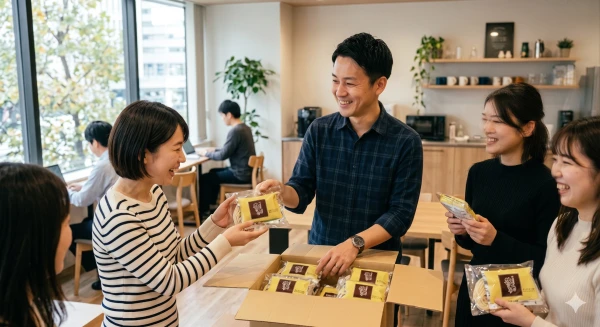 職場のランチでシェア