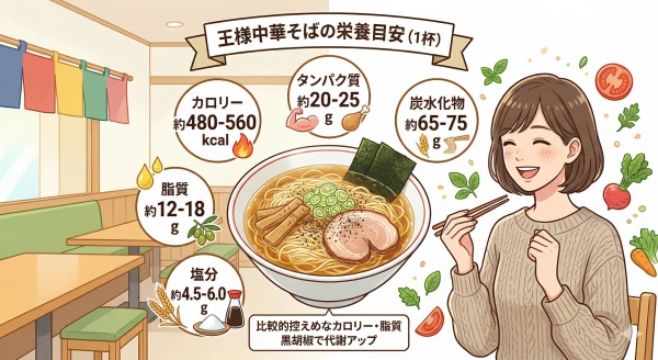 王様中華そばの栄養目安