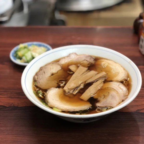 まさごそばの焼豚麺